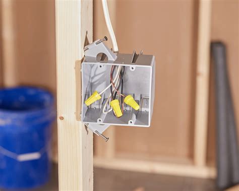 mount junction box to stud|screwing electrical box into stud.